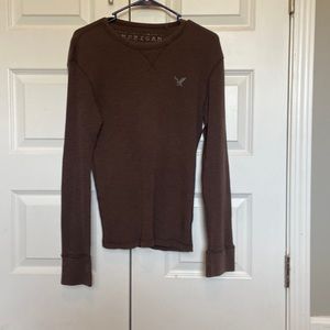 American eagle brown long sleeve